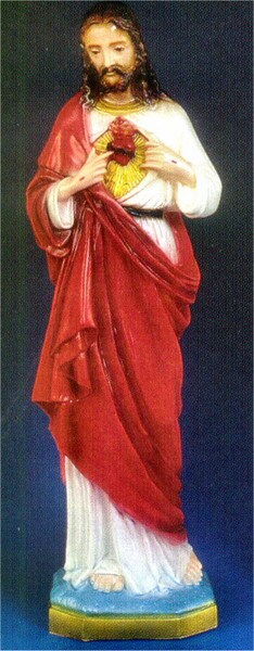 Sacred Heart Of Jesus Statue Colored Large-scale